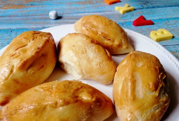 Disposición Pasteles Con Relleno Superficie — Foto de Stock