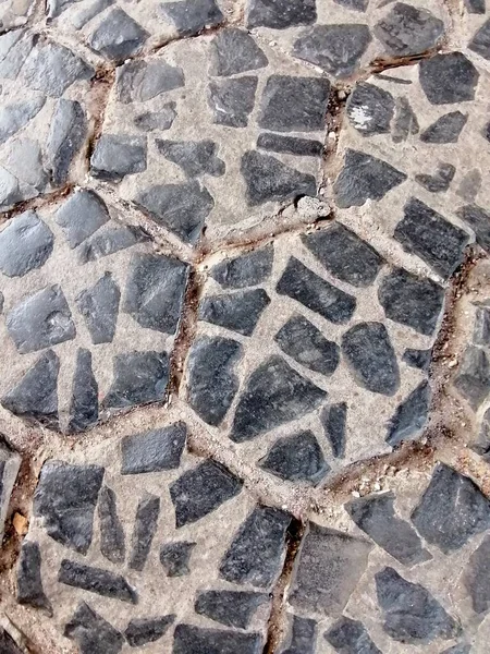 Textured Hexagon Paving Stones Old Town Street — Stock Photo, Image