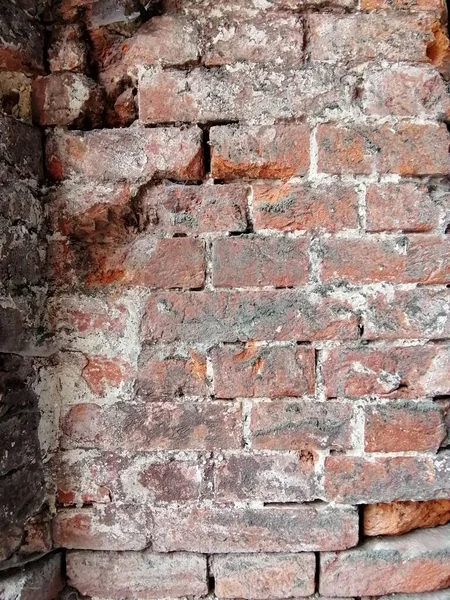 Strukturierte Alte Mauer Aus Rotem Ziegel — Stockfoto