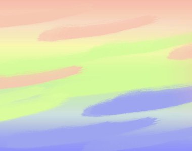 Arkaplan renkleri, fırça darbeleri mavi ve pembe