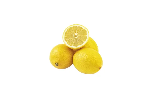 Beyaz Arka Planda Olgun Sulu Limonlar — Stok fotoğraf