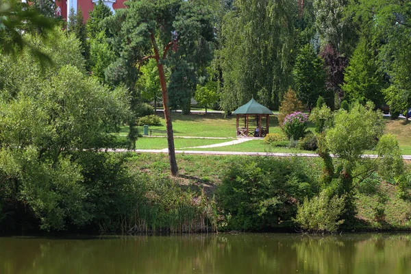 Město Park Místo Odpočinku Pro Děti Dospělé — Stock fotografie