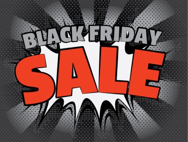 Retro tarzı Black Friday Satılık tasarım