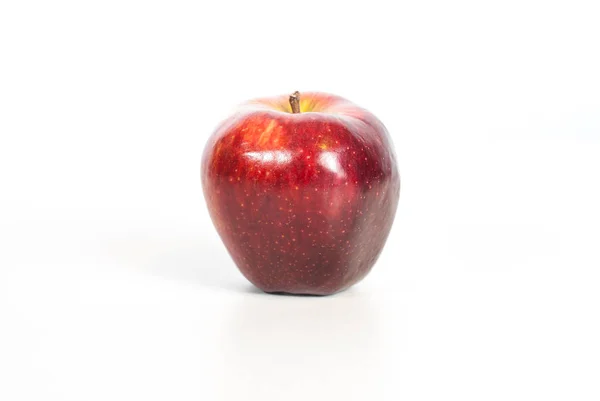 Red apple fitnes concepto con centímetro . — Foto de Stock