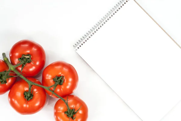 Concepto de fitness de tomate vegetal. Vista superior . —  Fotos de Stock