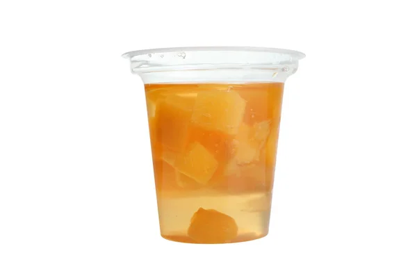 Gyümölcs joghurt egy eldobható pohár — Stock Fotó