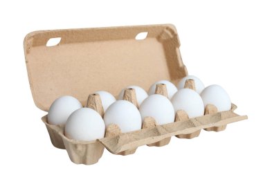 Beyaz yumurta yumurta için bir kutu içinde