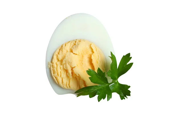 Huevo cocido, en un corte —  Fotos de Stock