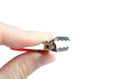 Kırmızı havlu kelepçe