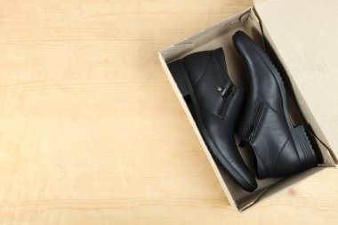 siyah deri Erkek Ayakkabı 