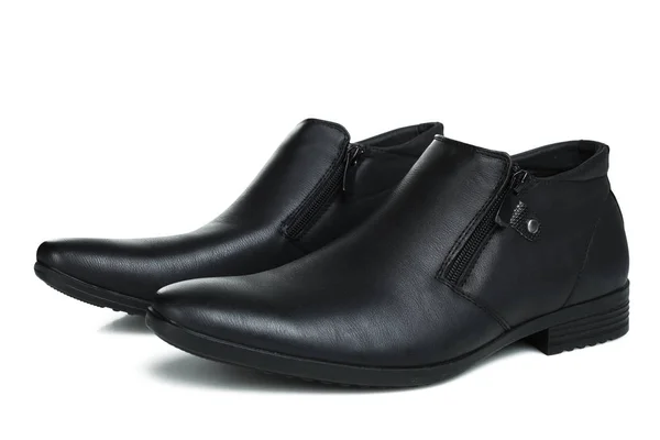 Sapatos masculinos de couro preto — Fotografia de Stock