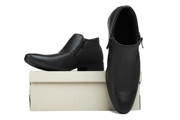Zapatos de hombre de cuero negro —  Fotos de Stock
