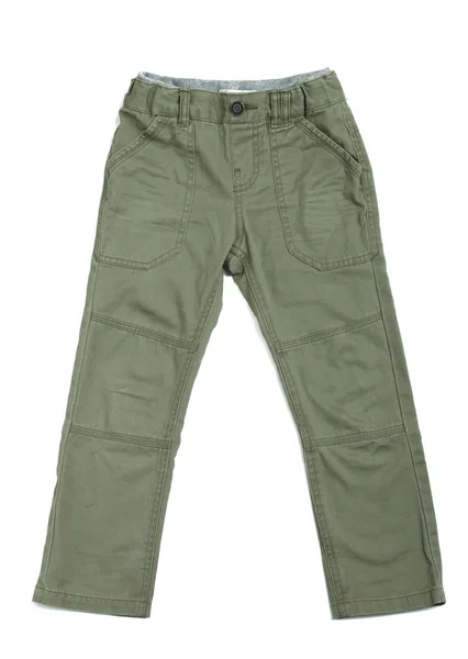 Green pants for the boy — Stock Photo, Image