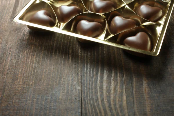 Caja de chocolates, San Valentín — Foto de Stock