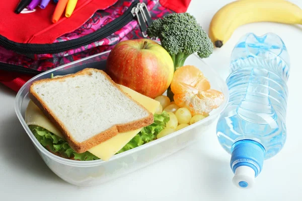 Pranzo scolastico utile — Foto Stock