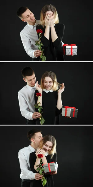 Unga par förälskade — Stockfoto