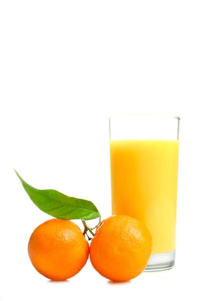 Glas Mandarinensaft — Stockfoto