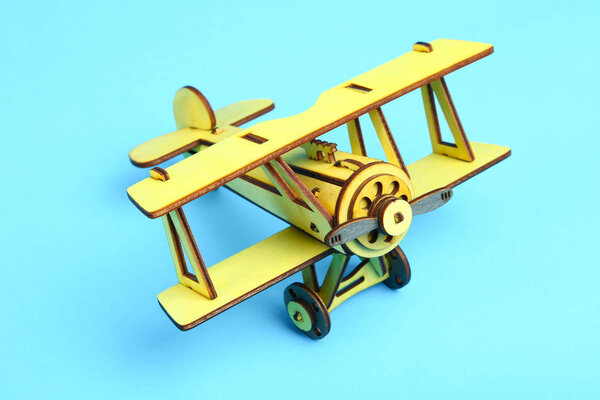 wooden old airplane