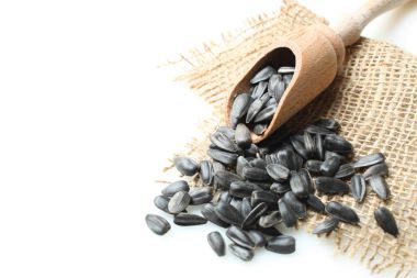 ayçiçeği tohumu yığını.