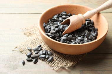 ayçiçeği tohumu yığını.