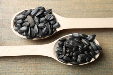 ayçiçeği tohumu yığını.