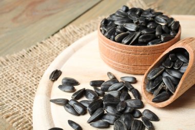 ayçiçeği tohumu yığını.