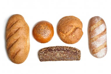 Farklı taze ekmek kümesi