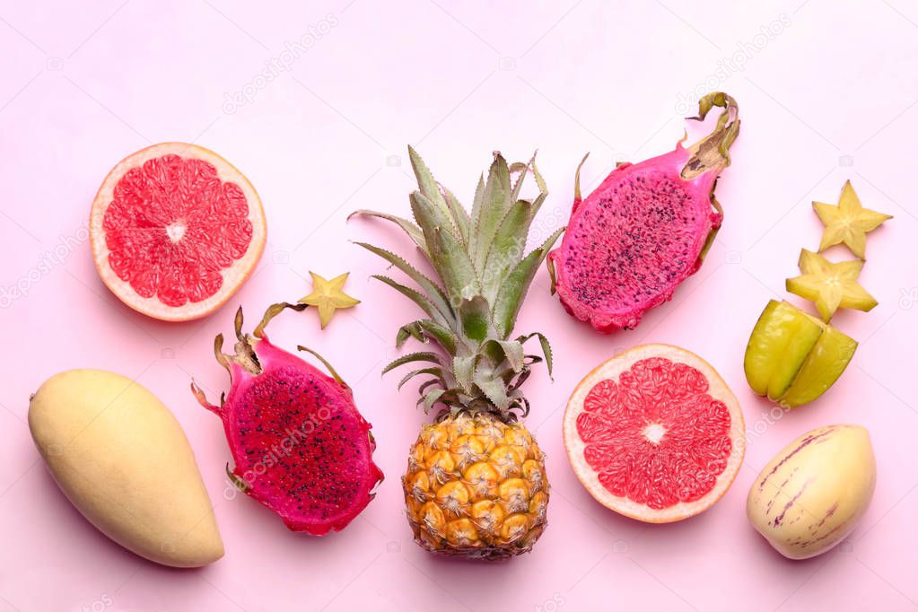 Ripe exotic fruits 