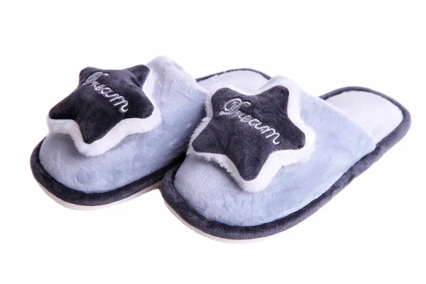 Zapatillas de casa suaves grises — Foto de Stock