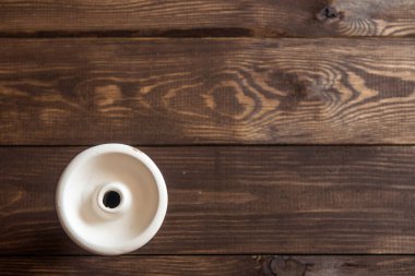  Ahşap masa nargile kase