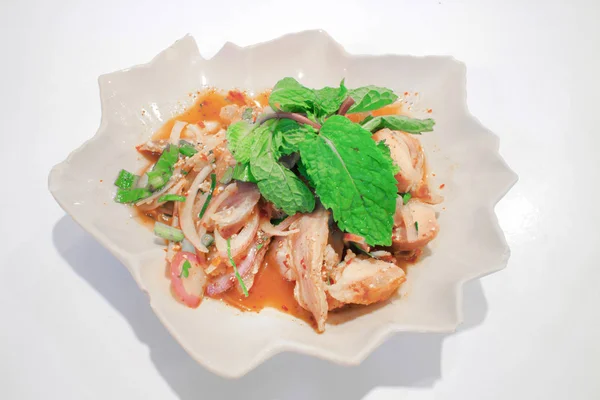 Традиционная тайская еда под названием свинина Намток — стоковое фото