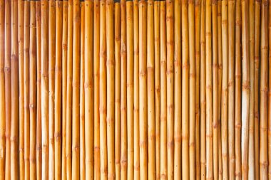 Bambu çit veya duvar doku için arka plan iç veya dış