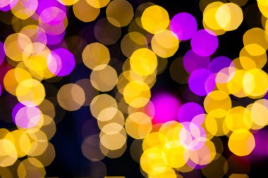 Sarı mor ışıklar bokeh arka plan 