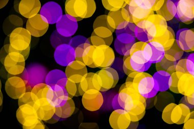 Sarı mor ışıklar bokeh arka plan 