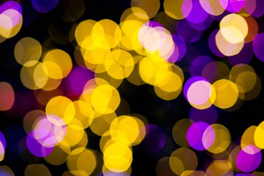 Sarı mor ışıklar bokeh arka plan 