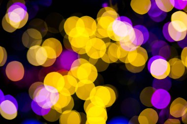 Sarı mor ışıklar bokeh arka plan 