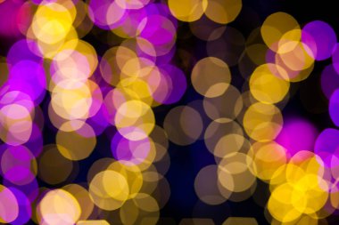 Sarı mor ışıklar bokeh arka plan 