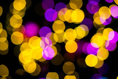 Sarı mor ışıklar bokeh arka plan 