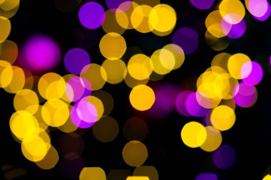 Sarı mor ışıklar bokeh arka plan 