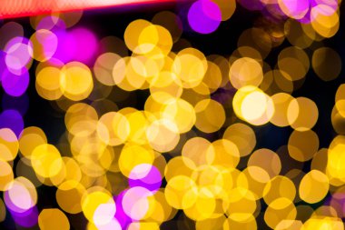 Sarı mor ışıklar bokeh arka plan 