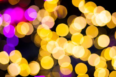 Sarı mor ışıklar bokeh arka plan 