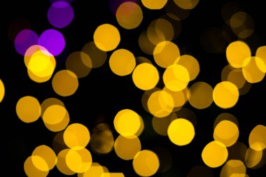 Sarı mor ışıklar bokeh arka plan 