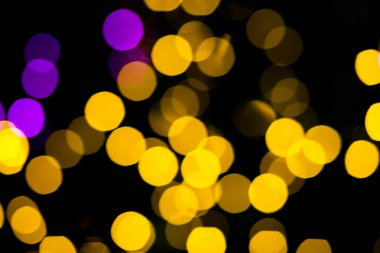 Sarı mor ışıklar bokeh arka plan 