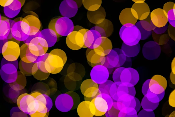 Abstract Yellow Purple lights bokeh background — Stock Photo, Image