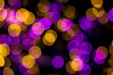 Sarı mor ışıklar bokeh arka plan 