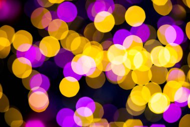 Sarı mor ışıklar bokeh arka plan 