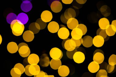 Sarı mor ışıklar bokeh arka plan 