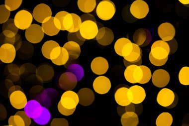 Sarı mor ışıklar bokeh arka plan 