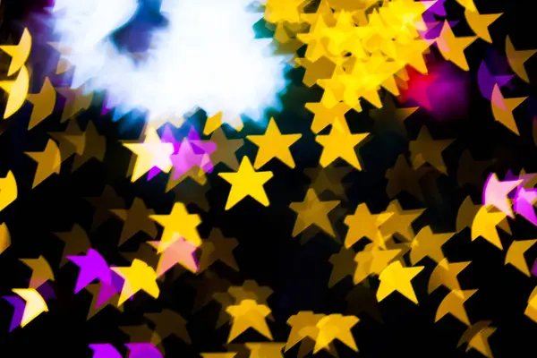 Absztrakt sárga fények Star bokeh rajza — Stock Fotó