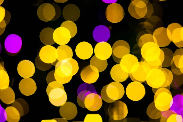 Abstrait jaune pourpre lumières fond bokeh — Photo